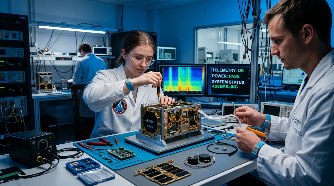 CubeSat Satellite Assembly